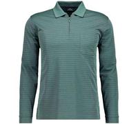 RAGMAN Herren Softknit-Polo Fineliner mit Reissverschluss Moosgrün-318, L