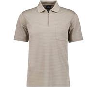 RAGMAN Herren Softknit-Polo Fineliner mit RV Beige-082, M