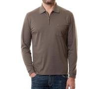 RAGMAN Herren Softknit-Polo Fineliner mit Zip Macchiato-870, L