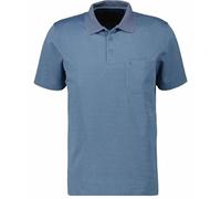 RAGMAN Herren Softknit-Polo Fischernetz Blau-718, XL