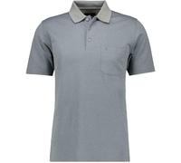 RAGMAN Softknit Regular Fit Poloshirt Kurzarm grau