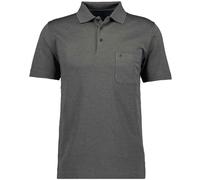 RAGMAN Herren Softknit-Polo Fishnet Grau-Melange-194, L