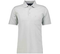RAGMAN Herren Softknit-Polo Fishnet Silbergrau-021, L