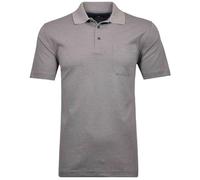 RAGMAN Softknit Regular Fit Poloshirt Kurzarm silbergrau