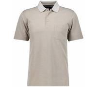 Ragman Herren Poloshirt Softknit Regular Fit Fishnet Kurzarm Hellbraun XL