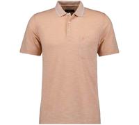 RAGMAN Herren Softknit-Polo gestreift, Flammdesign Apricot-527, L