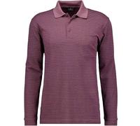 Ragman Herren Longsleeve-Poloshirt Regular Fit Jacquardmuster Weinrot L