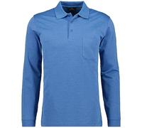 RAGMAN Regular Fit Longsleeve Poloshirt aqua, Einfarbig