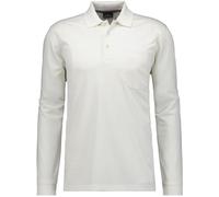 RAGMAN Regular Fit Longsleeve Poloshirt ecru, Einfarbig