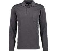 Ragman Herren Softknit-Polo Langarm M Schiefer