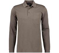 Ragman Herren Softknit-Polo Langarm, Macchiato, XL
