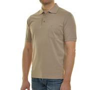 RAGMAN Herren Softknit-Polo mit Brusttasche Kurzarm, 540391, BEIGE, L