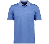 RAGMAN Herren Poloshirt - Oberteil, Softknit-Polo, Baumwollmischung, Brusttasche, Knopfleiste, kurz, einfarbig, blau, 7XL Blau