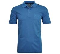 RAGMAN Herren Softknit-Polo mit Brusttasche, Kurzarm Blau-Melange-765, XL