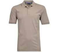 RAGMAN Softknit Regular Fit Poloshirt Kurzarm beige