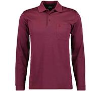 Ragman Langarm-Poloshirt Herren bordeaux, L