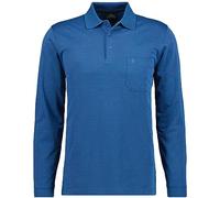 RAGMAN Herren Softknit-Polo mit Brusttasche, Langarm 3XL, Blau-Melange-765