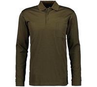 RAGMAN Herren Softknit-Polo mit Brusttasche, Langarm Dunkles Khaki-803, XL