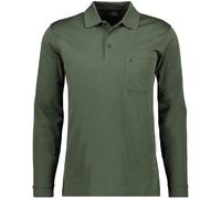 RAGMAN Herren Softknit-Polo mit Brusttasche, Langarm Thymian-348, L