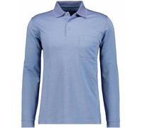 RAGMAN Herren Softknit-Poloshirt Fishnet, Langarm