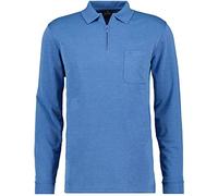 RAGMAN Herren Softknit-Poloshirt Langarm mit Zip XXL, Aqua-702