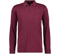 Ragman Herren Softknit-Poloshirt Langarm mit Zip XXL, Terra Rot-620