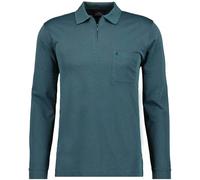 RAGMAN Herren Softknit-Poloshirt Langarm mit Zip Dunkelgrün-357, XXL