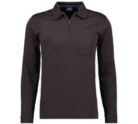 Ragman Herren-Poloshirt, Langarm Dunkelbraun Größe 3XL
