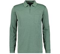 RAGMAN Modern Fit Longsleeve Poloshirt schilf, Einfarbig