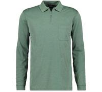 RAGMAN Modern Fit Longsleeve Poloshirt schilf, Einfarbig