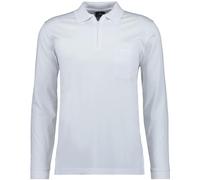 RAGMAN Herren Softknit-Poloshirt Langarm mit Zip XL, Weiss-006