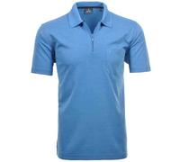 RAGMAN Herren Softknit-Poloshirt mit Zip M, Aqua-702