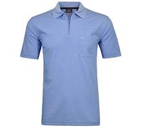RAGMAN Herren Softknit-Poloshirt mit Zip Blau-718, L