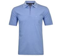 RAGMAN Herren Softknit-Poloshirt mit Zip Blau-718, M