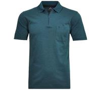 RAGMAN Herren Softknit-Poloshirt mit Zip Dunkelgrün-357, L