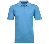 RAGMAN Softknit Regular Fit Poloshirt Kurzarm Ibiza Blau