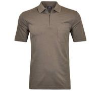 RAGMAN Herren Softknit-Poloshirt mit Zip Macchiato-870, M