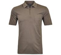 RAGMAN Herren Softknit-Poloshirt mit Zip Macchiato-870, XXL