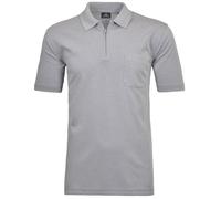 RAGMAN Softknit Regular Fit Poloshirt Kurzarm silbergrau