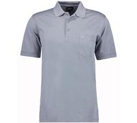 Ragman Herren Poloshirt Softknit, kurzarm, silbergrau – Größe M