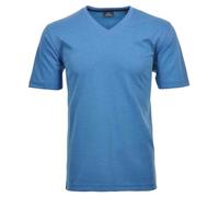 RAGMAN Herren Softknit T-Shirt V-Ausschnitt Aqua-702, M