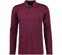 RAGMAN Softknit Regular Fit Longsleeve Poloshirt beere, Einfarbig