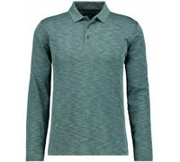 RAGMAN Herren Softknitpolo Flammdesign, Langarm S, Moosgrün-318