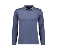 RAGMAN Soft Knit Modern Fit Longsleeve Poloshirt azur, Einfarbig