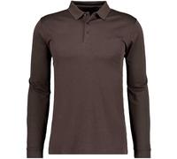 RAGMAN Soft Knit Modern Fit Longsleeve Poloshirt mokka, Einfarbig