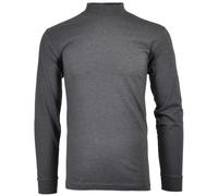 RAGMAN Herren Stehkragen-Pullover - Langarm Basic Stehkragen Regular, Single Jersey, einfarbig Dunkelgrau S