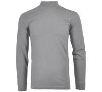 RAGMAN Herren Stehkragen-Pullover - Langarm Basic Stehkragen Regular, Single Jersey, einfarbig Grau Melange 2XL