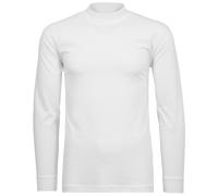 RAGMAN Herren Stehkragen-Pullover - Langarm Basic Stehkragen Regular, Single Jersey, einfarbig L Weiß