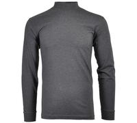 RAGMAN Herren Stehkragen-Pullover - Langarm Basic Stehkragen Regular, Single Jersey, einfarbig S Grau