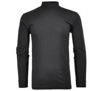 RAGMAN Herren Stehkragen-Pullover - Langarm Basic Stehkragen Regular, Single Jersey, einfarbig, schwarz, M Schwarz
